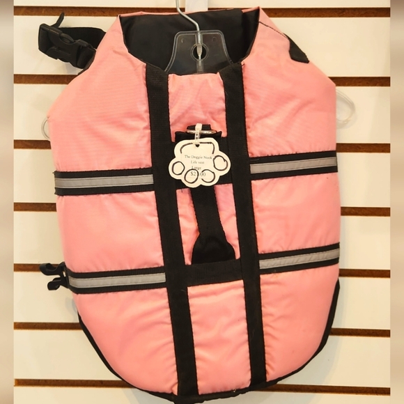 Pink Black Dog Life Jacket Large - Picture 1 of 3